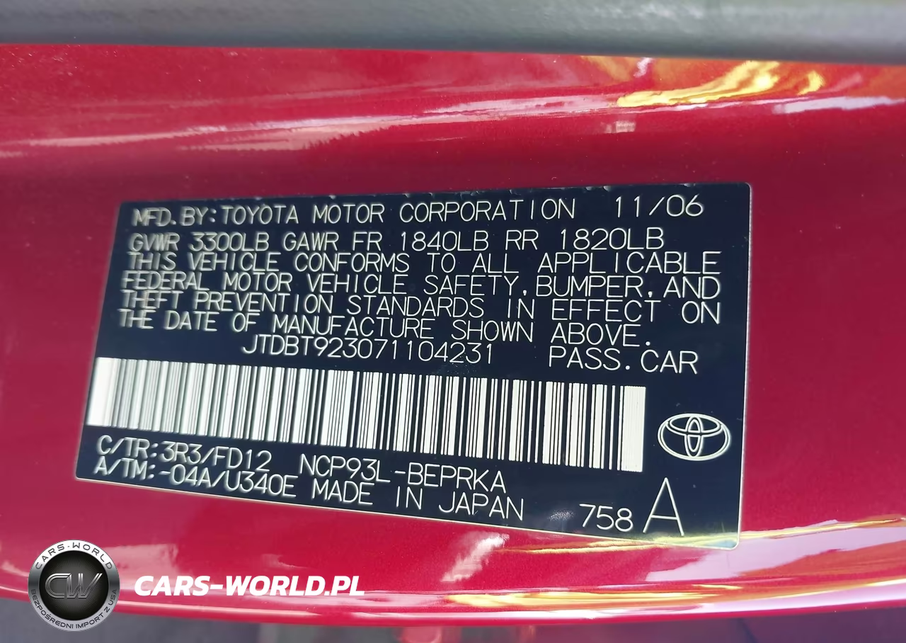 2007 Toyota Yaris VIN:JTDBT923071104231 - 9