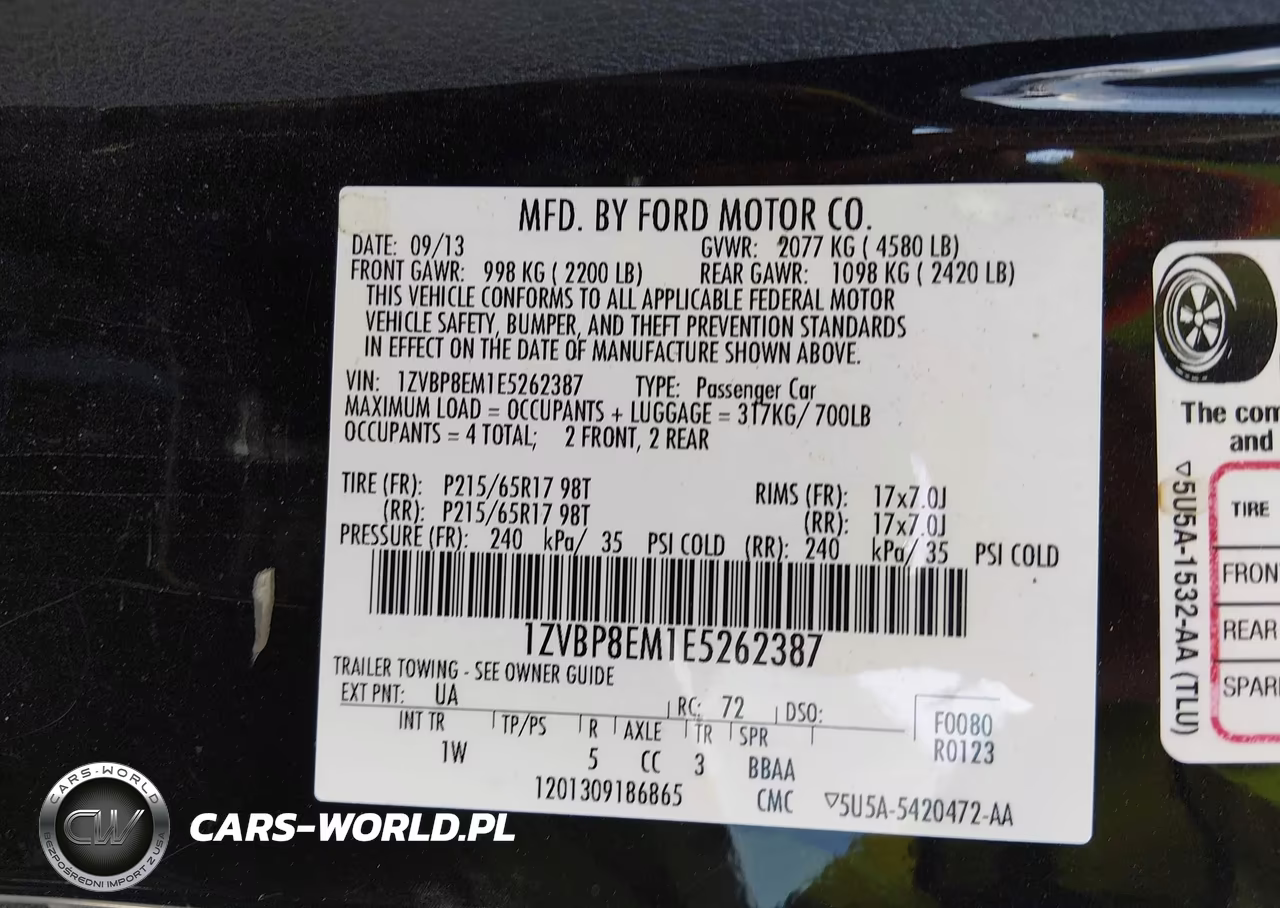 2014 Ford Mustang V6 VIN:1ZVBP8EM1E5262387 - 9