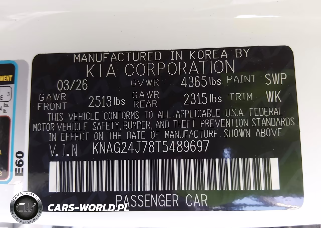 2026 Kia K5 Lxs Fwd VIN:KNAG24J78T5489697 - 9