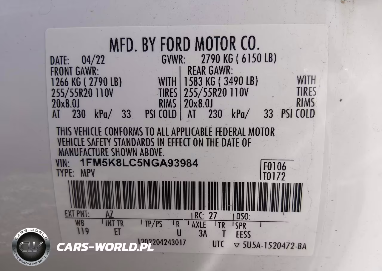 2022 Ford Explorer King Ranch VIN:1FM5K8LC5NGA93984 - 9