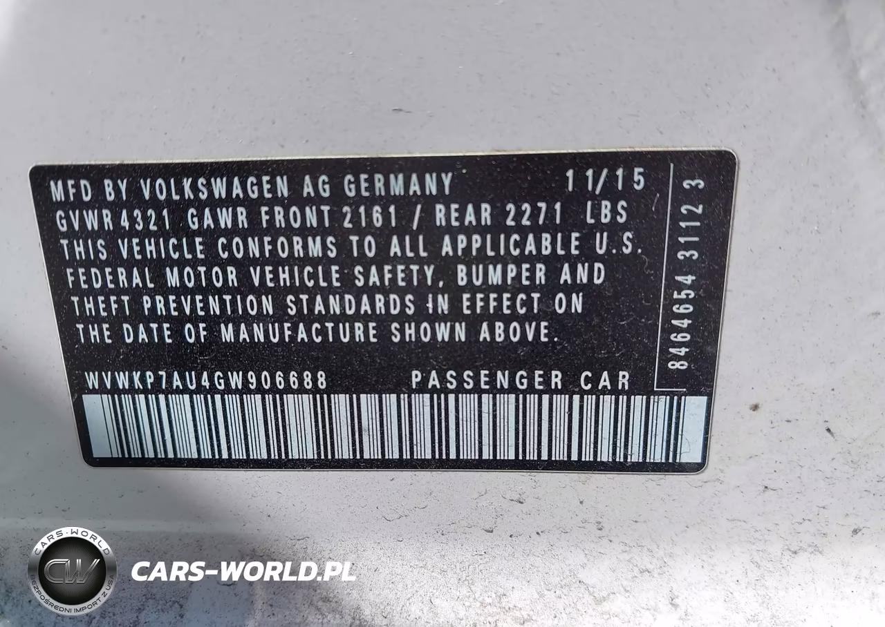 2016 Volkswagen E-Golf Se VIN:WVWKP7AU4GW906688 - 9