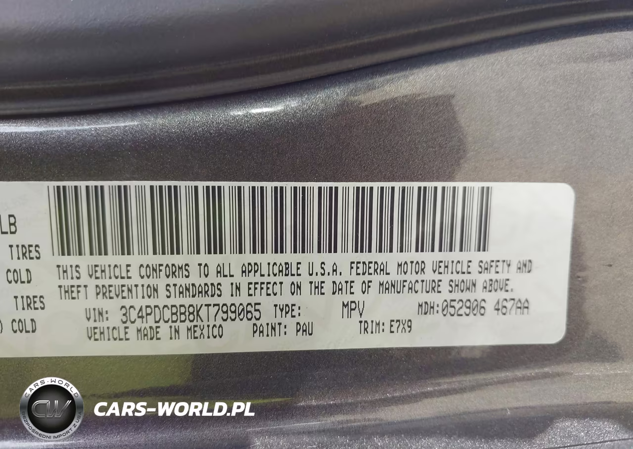 2019 Dodge Journey Se VIN:3C4PDCBB8KT799065 - 9