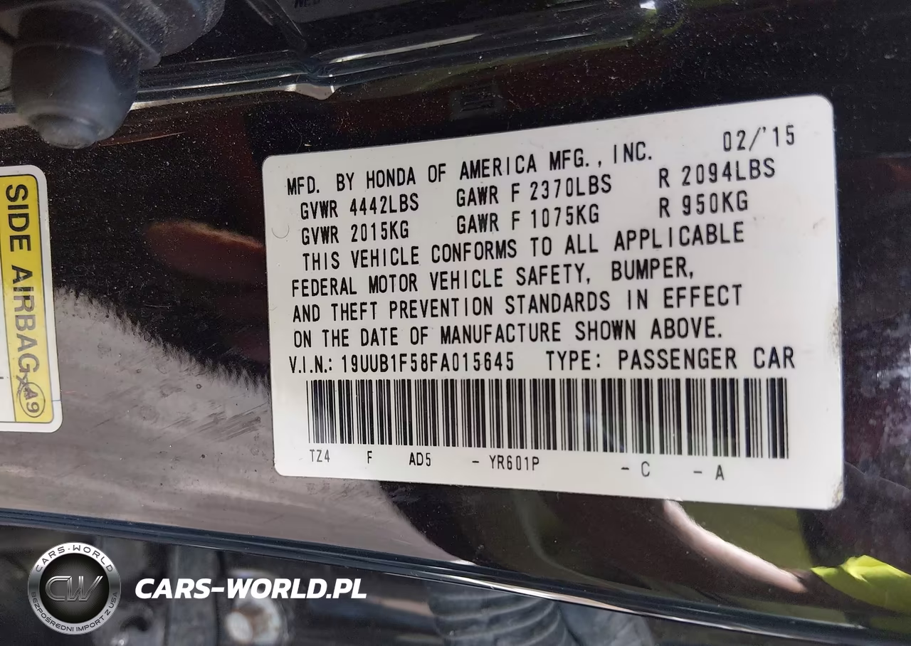 2015 Acura Tlx Tech VIN:19UUB1F58FA015645 - 9