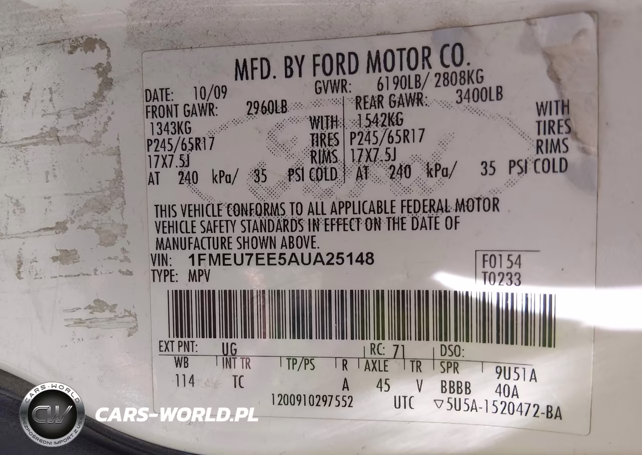 2010 Ford Explorer Eddie Bauer VIN:1FMEU7EE5AUA25148 - 9