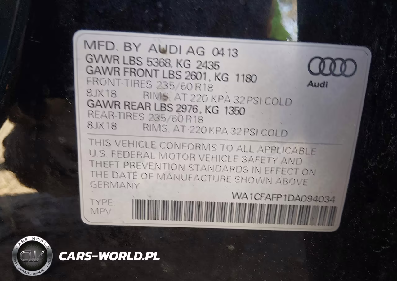2013 Audi Q5 2.0T Premium VIN:WA1CFAFP1DA094034 - 9