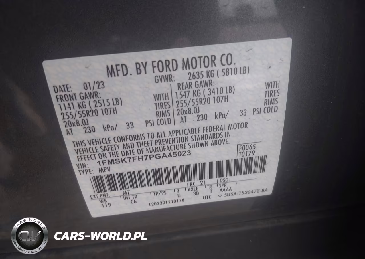 2023 Ford Explorer Limited VIN:1FMSK7FH7PGA45023 - 9