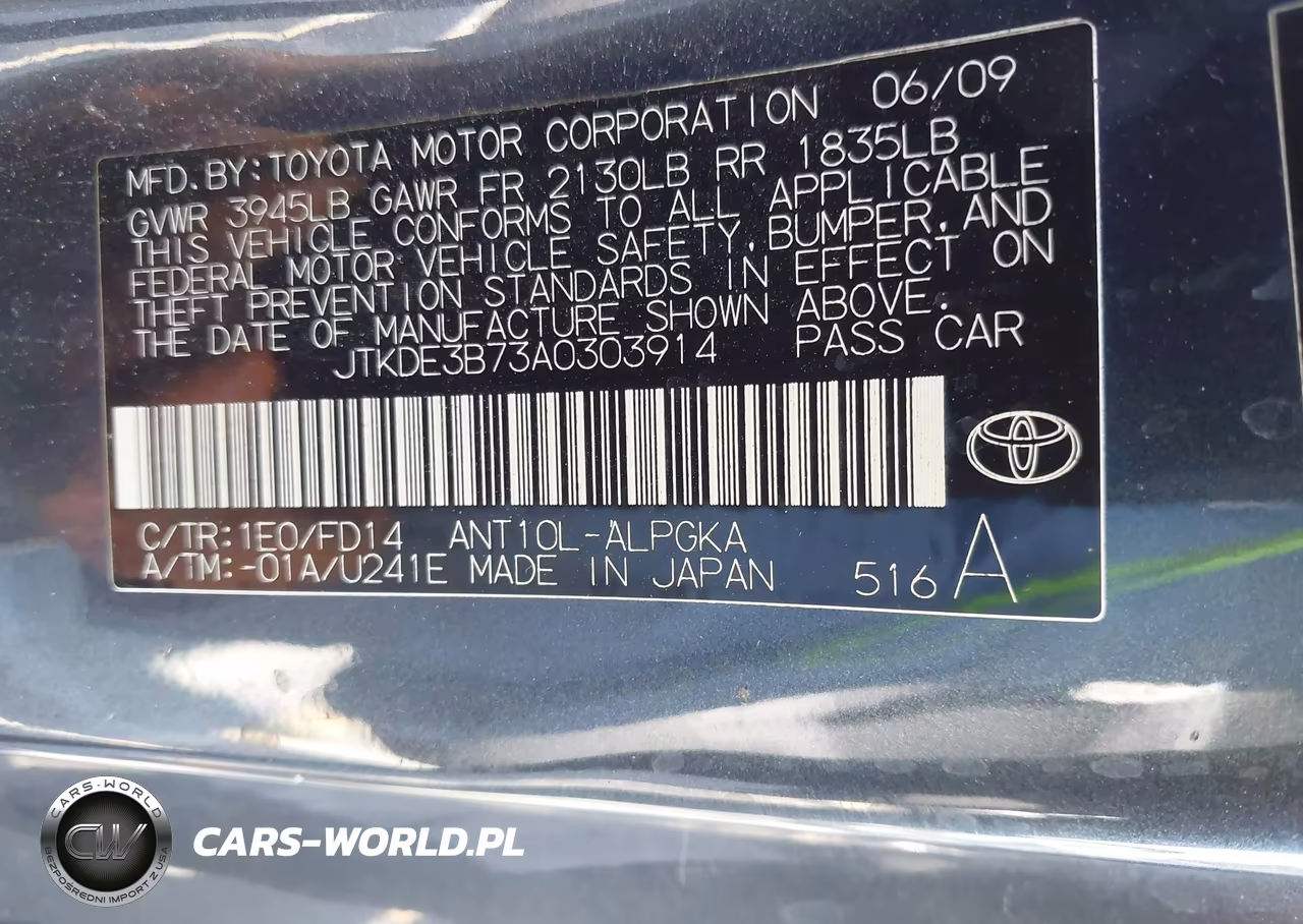 2010 Scion Tc VIN:JTKDE3B73A0303914 - 9