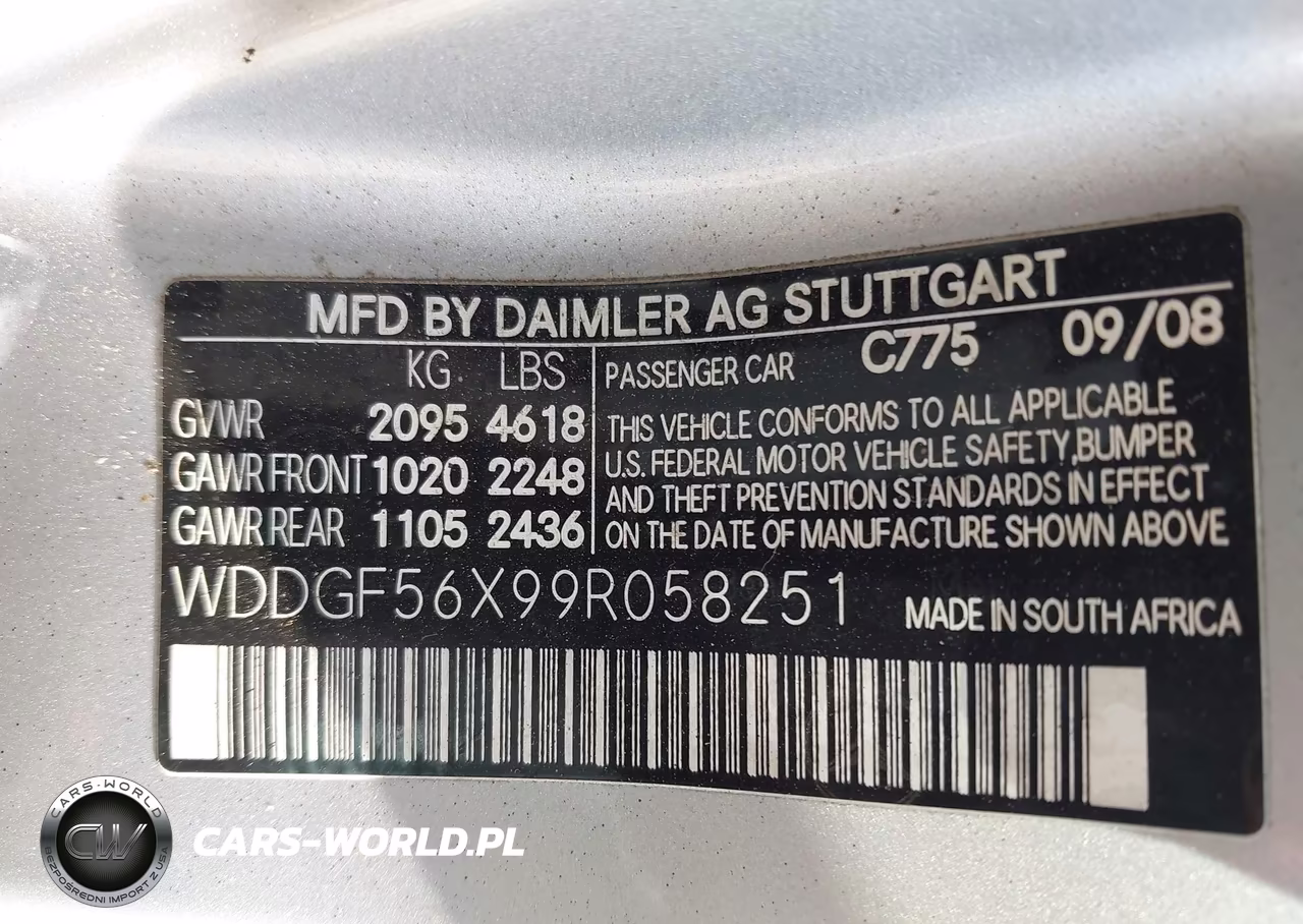 2009 Mercedes-Benz C 350 Sport VIN:WDDGF56X99R058251 - 9