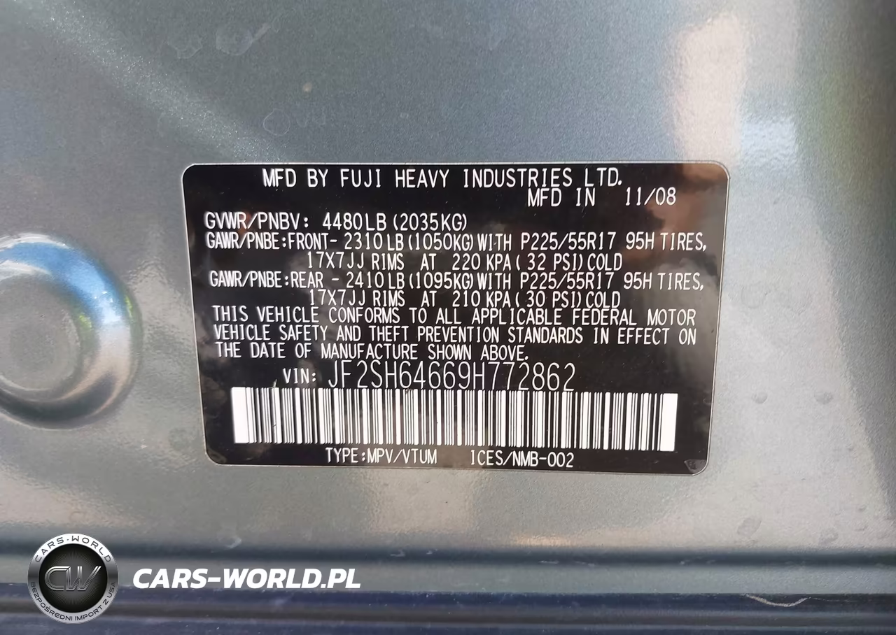2009 Subaru Forester 2.5X Limited VIN:JF2SH64669H772862 - 9