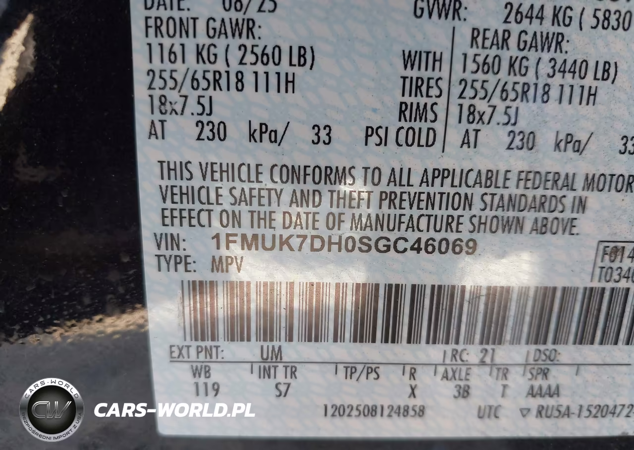 2025 Ford Explorer Active VIN:1FMUK7DH0SGC46069 - 9