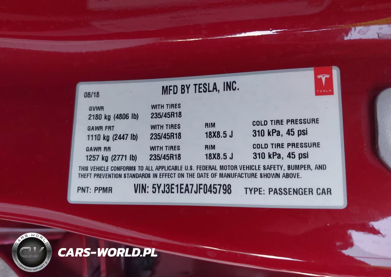 2018 Tesla Model 3 Long Range-Mid Range VIN:5YJ3E1EA7JF045798 - 9