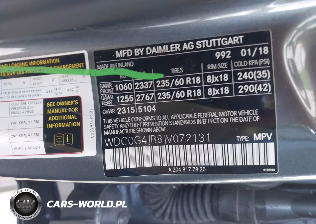 2018 Mercedes-Benz Glc 300 VIN:WDC0G4JB8JV072131 - 9
