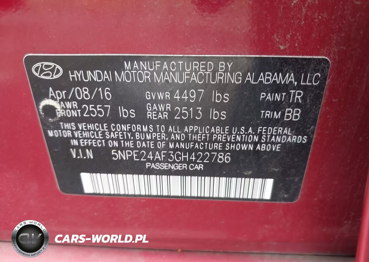 2016 Hyundai Sonata Se VIN:5NPE24AF3GH422786 - 9