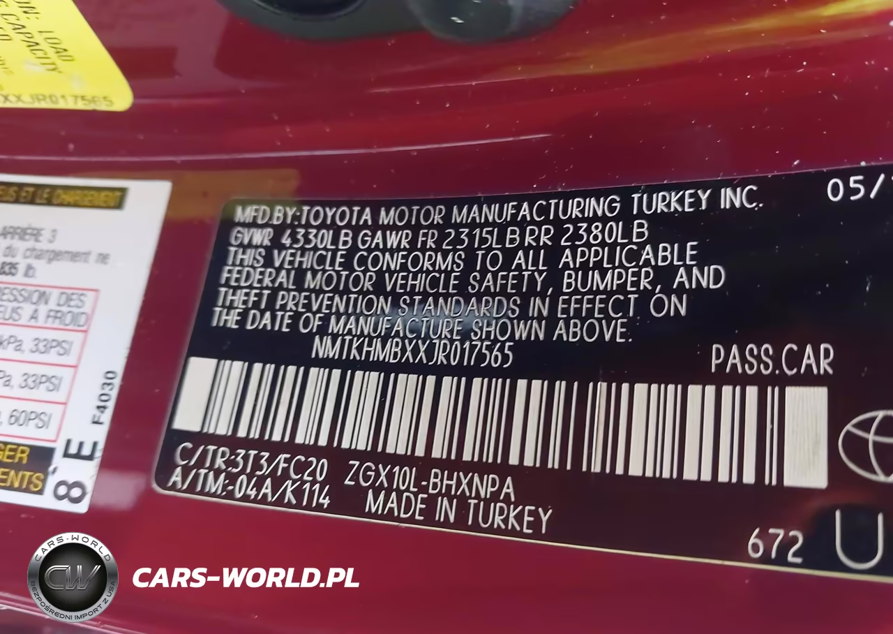 2018 Toyota C-Hr Xle VIN:NMTKHMBXXJR017565 - 9