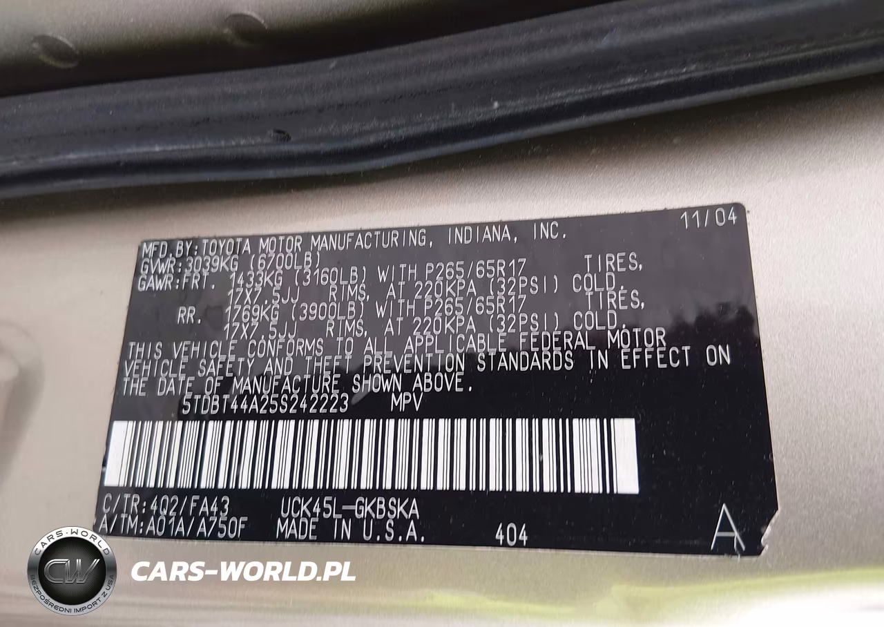 2005 Toyota Sequoia Sr5 V8 VIN:5TDBT44A25S242223 - 9