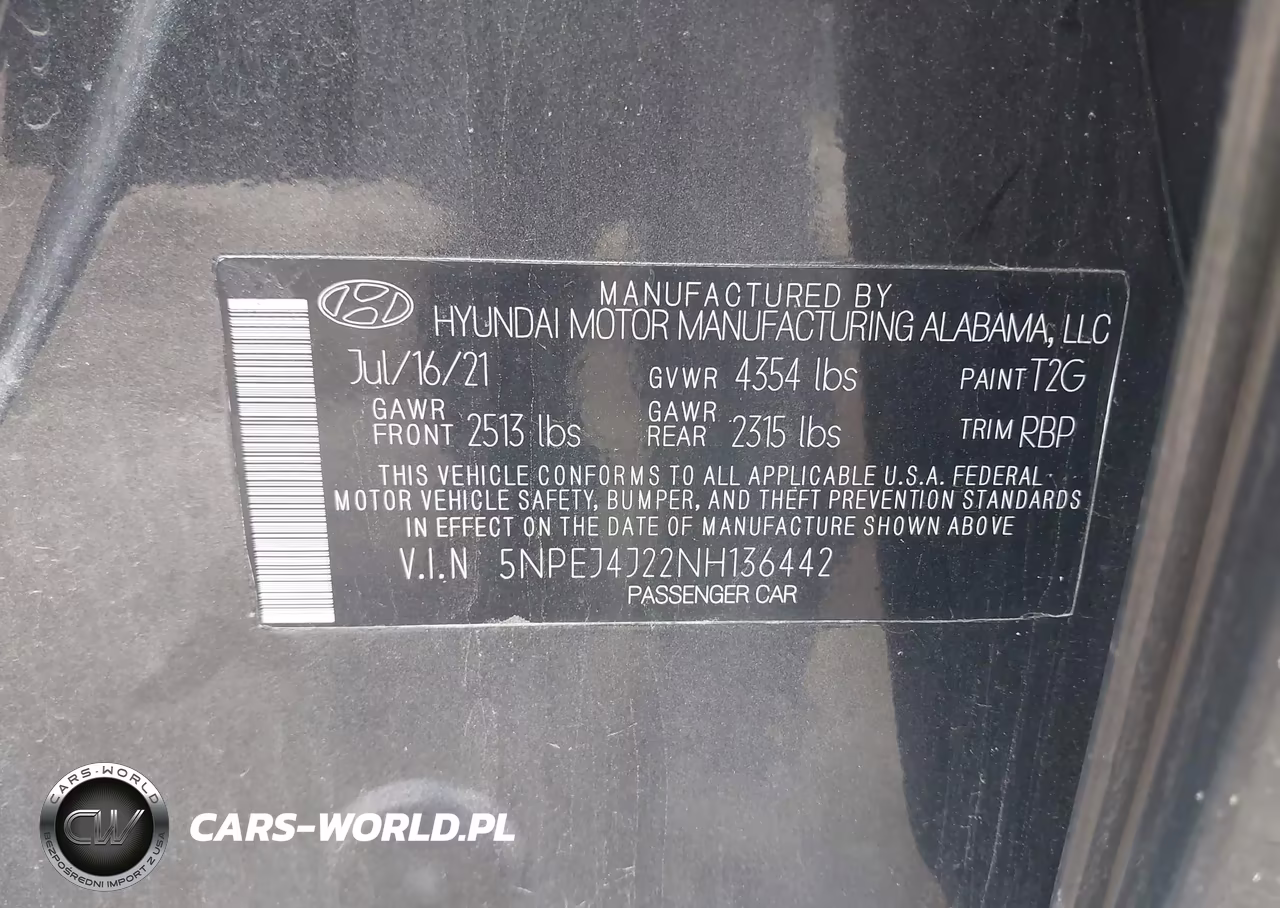 2022 Hyundai Sonata Sel Plus VIN:5NPEJ4J22NH136442 - 9