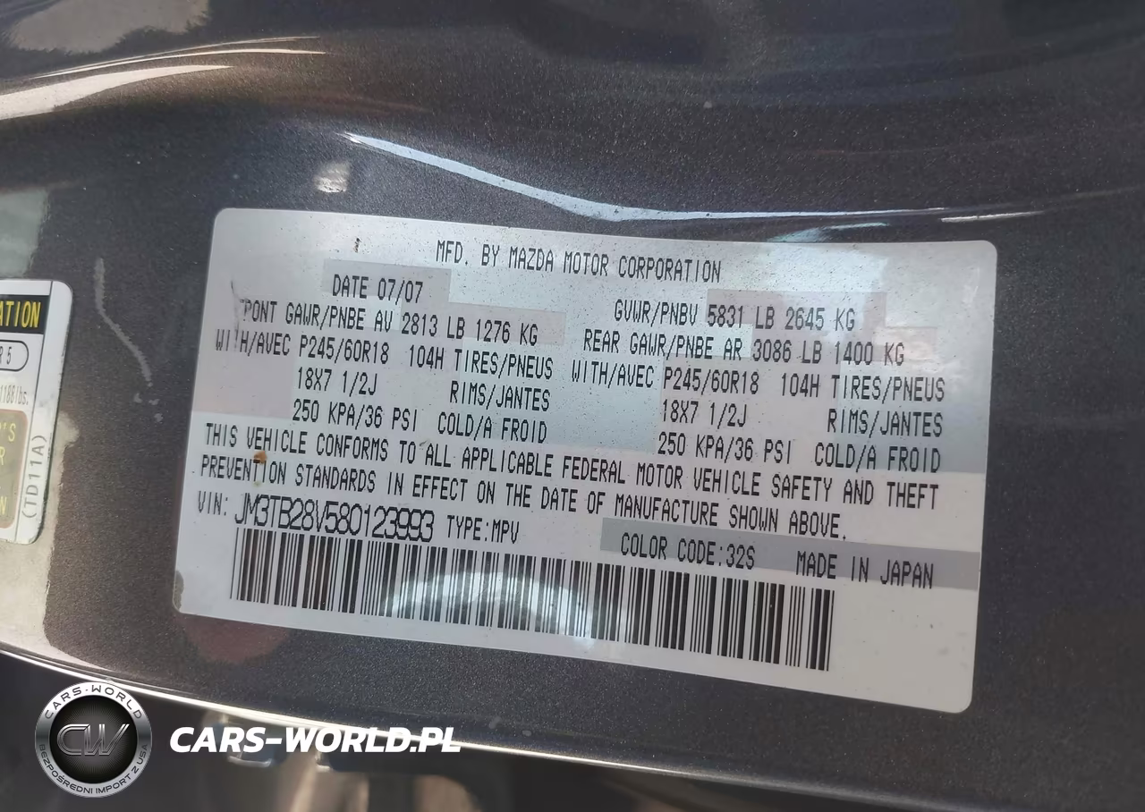 2008 Mazda Cx-9 Touring VIN:JM3TB28V580123993 - 9