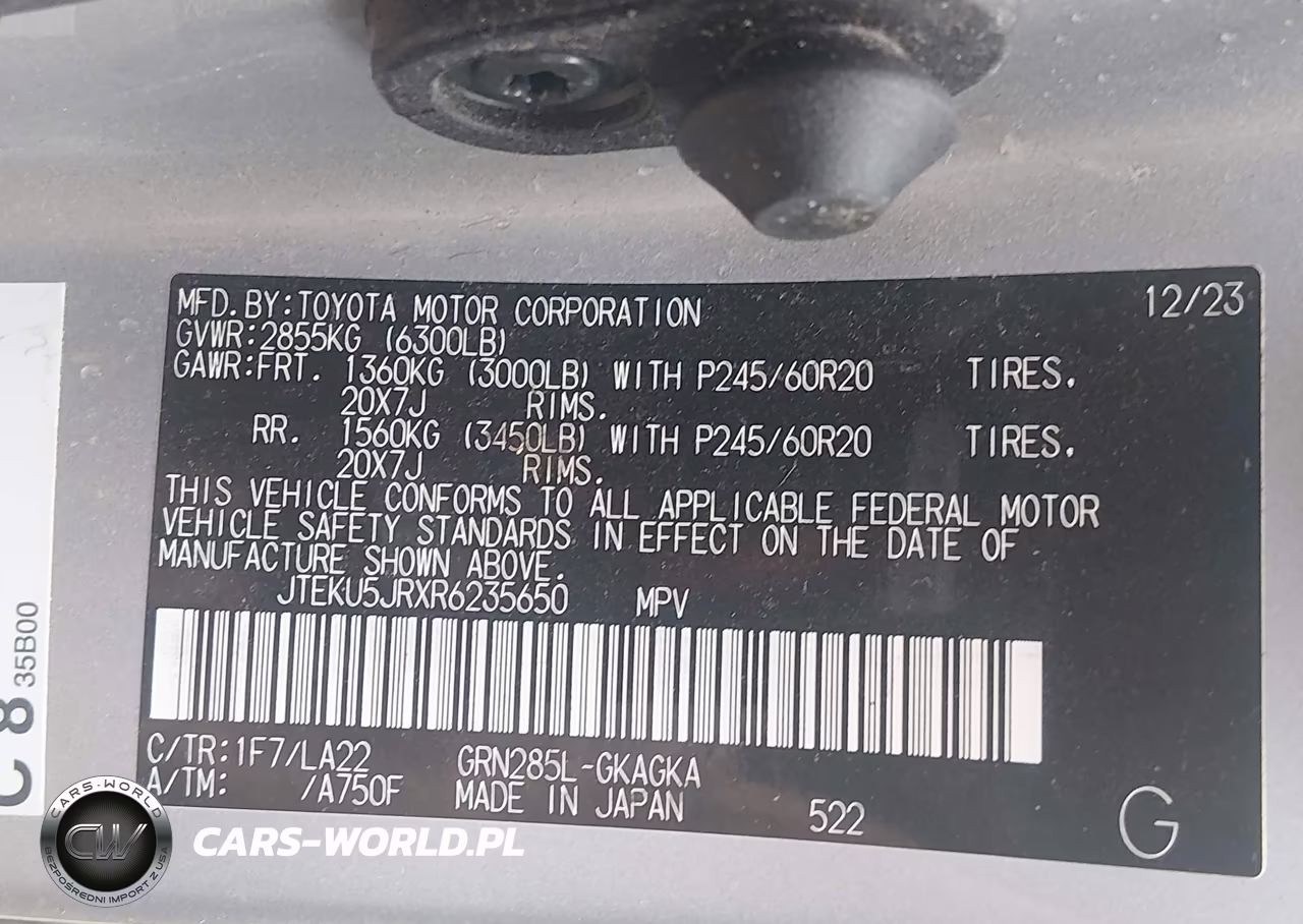 2024 Toyota 4Runner Limited VIN:JTEKU5JRXR6235650 - 9