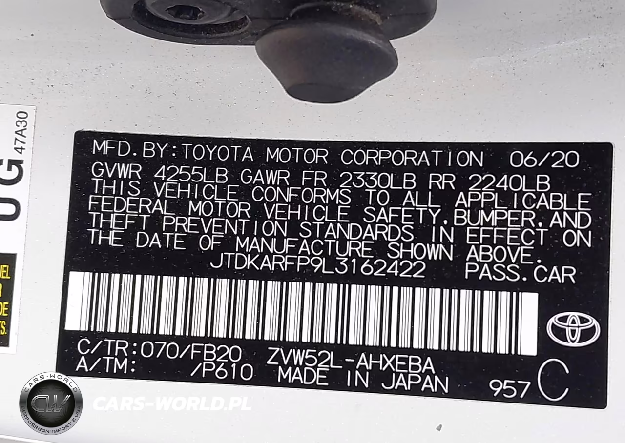 2020 Toyota Prius Prime Le VIN:JTDKARFP9L3162422 - 9