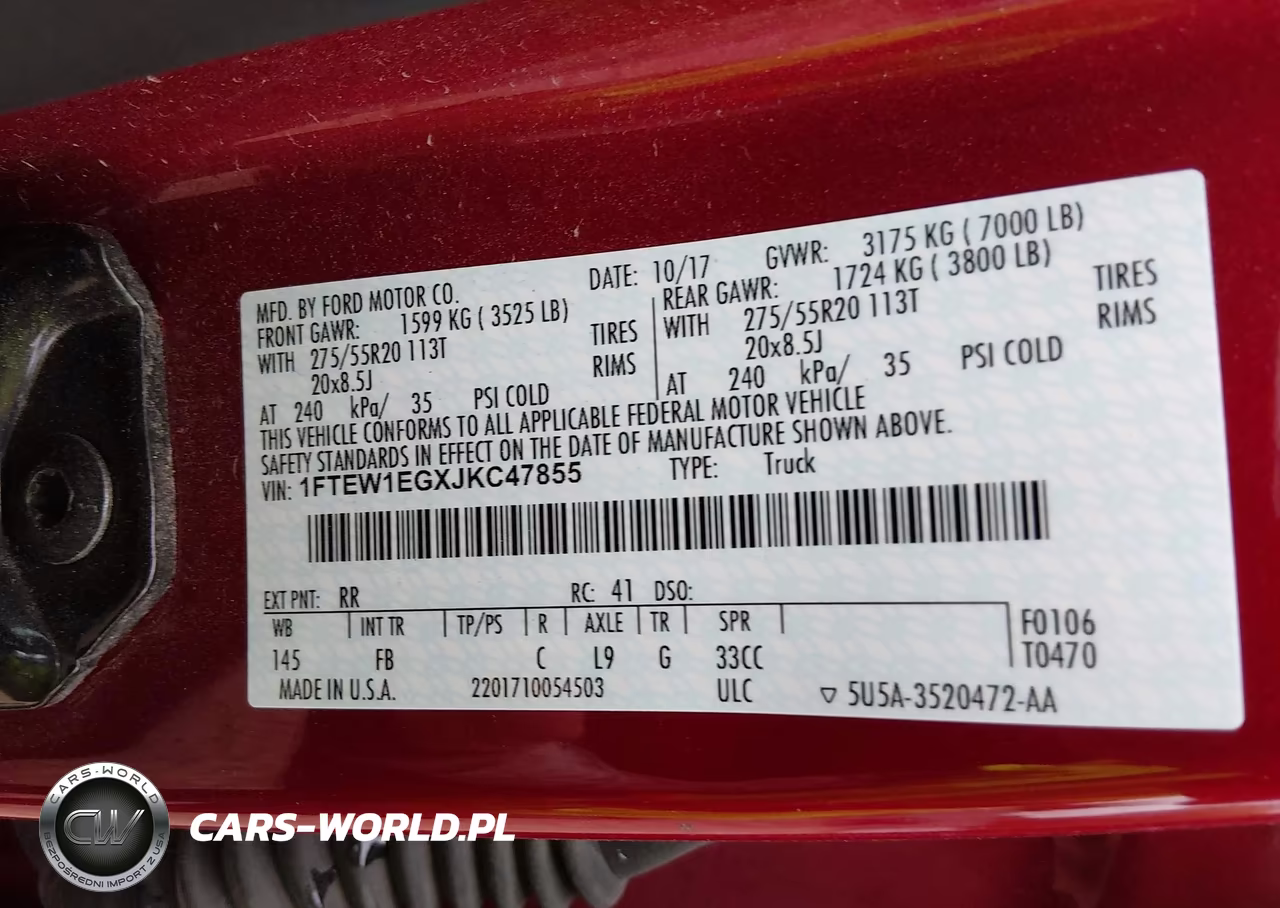 2018 Ford F-150 Xlt VIN:1FTEW1EGXJKC47855 - 9