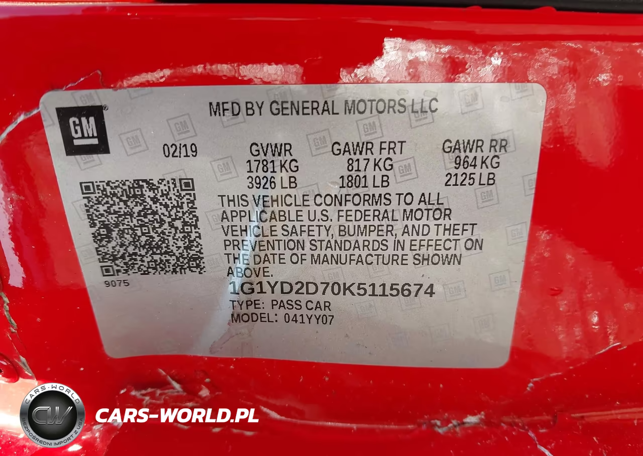2019 Chevrolet Corvette Stingray VIN:1G1YD2D70K5115674 - 9