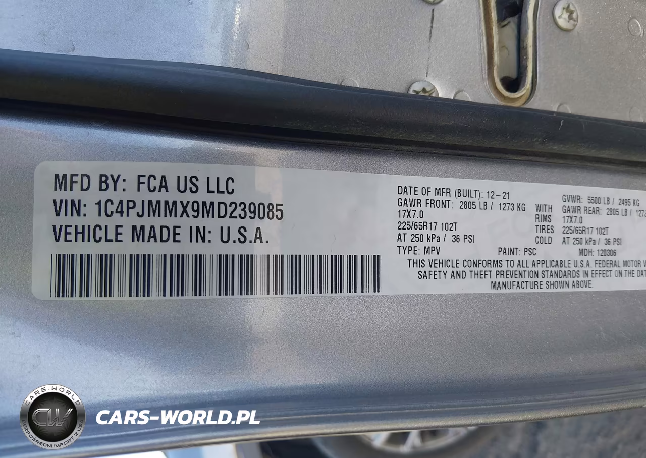 2021 Jeep Cherokee Latitude Lux 4X4 VIN:1C4PJMMX9MD239085 - 9