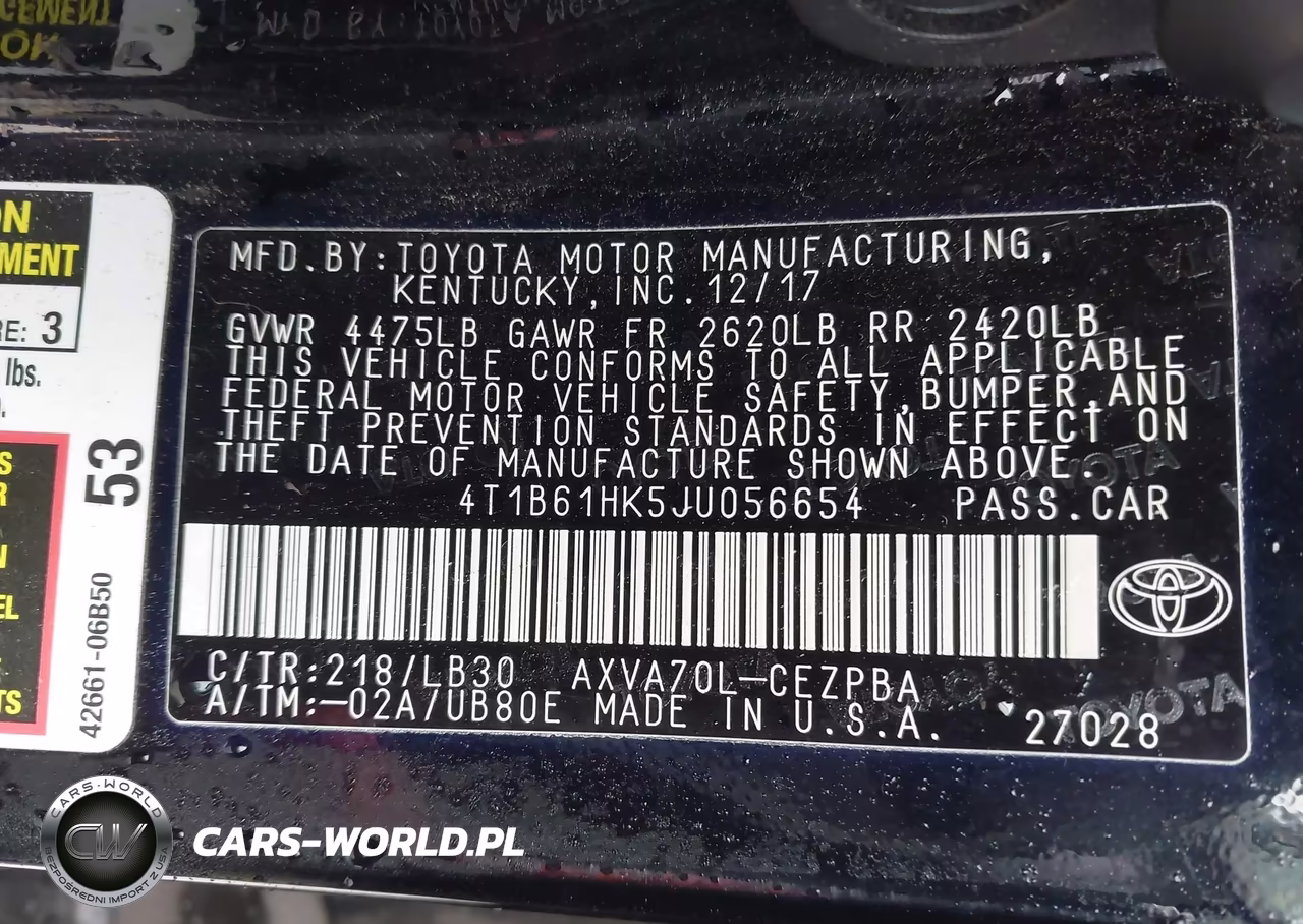 2018 Toyota Camry Xse VIN:4T1B61HK5JU056654 - 9
