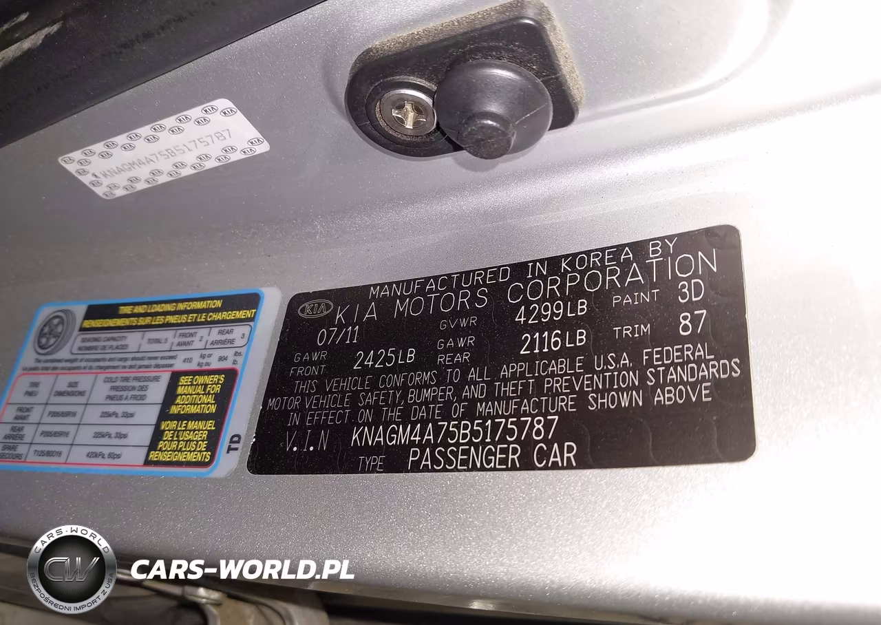 2011 Kia Optima Lx VIN:KNAGM4A75B5175787 - 9