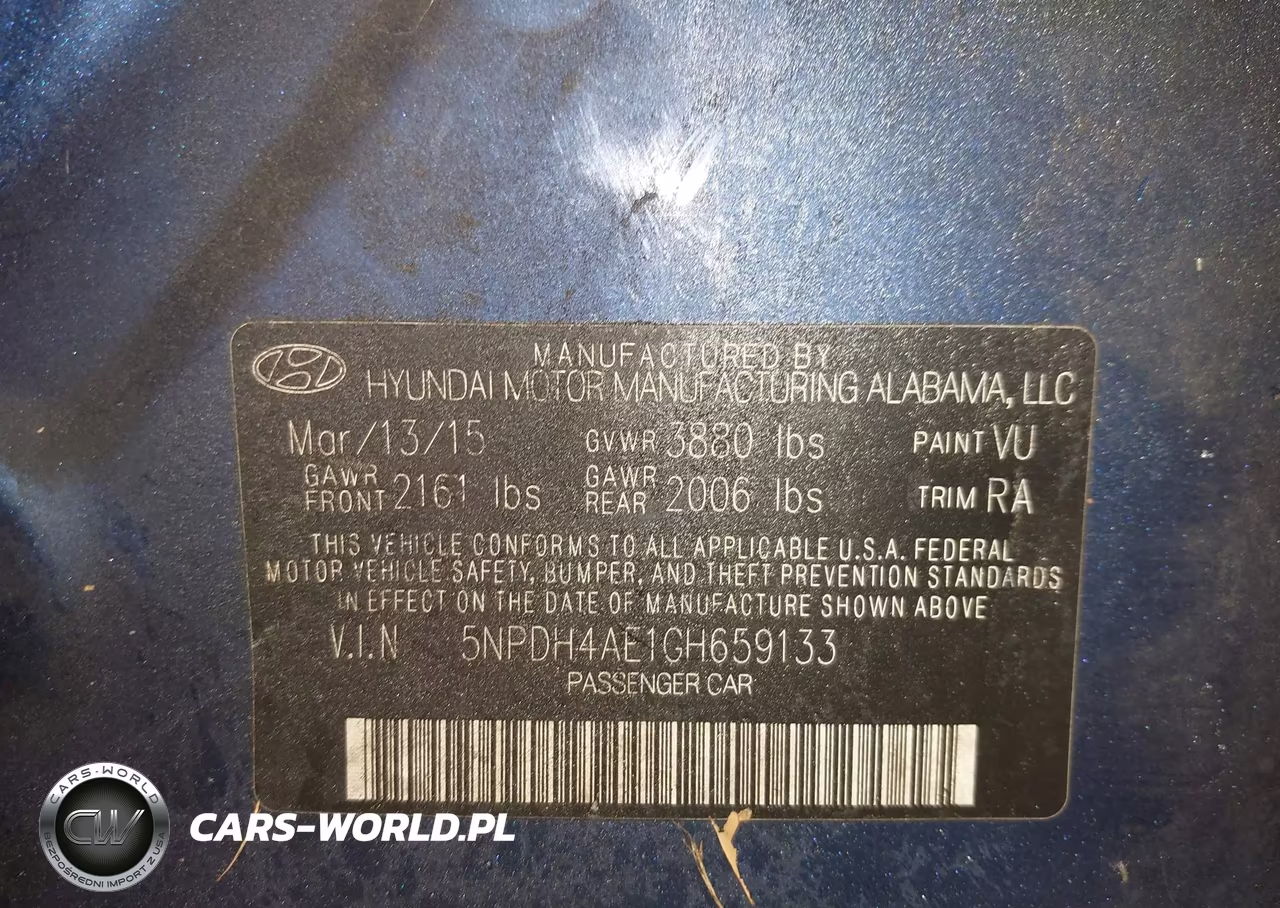2016 Hyundai Elantra Se VIN:5NPDH4AE1GH659133 - 9