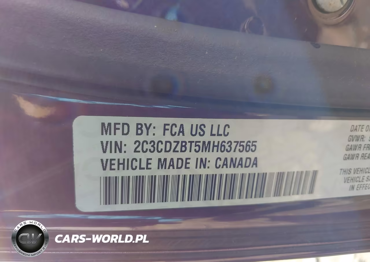 2021 Dodge Challenger R-T VIN:2C3CDZBT5MH637565 - 9