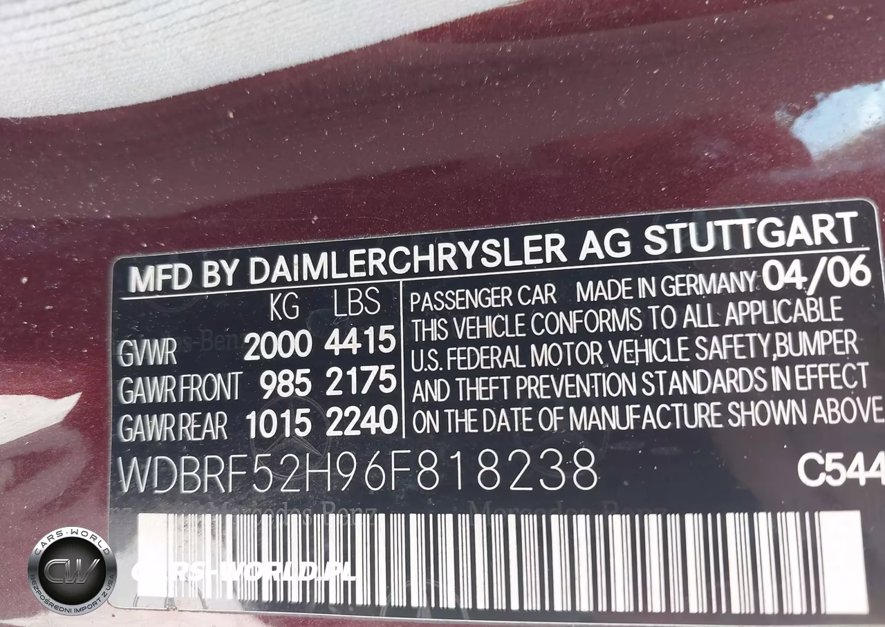 2006 Mercedes-Benz C 230 Sport VIN:WDBRF52H96F818238 - 9