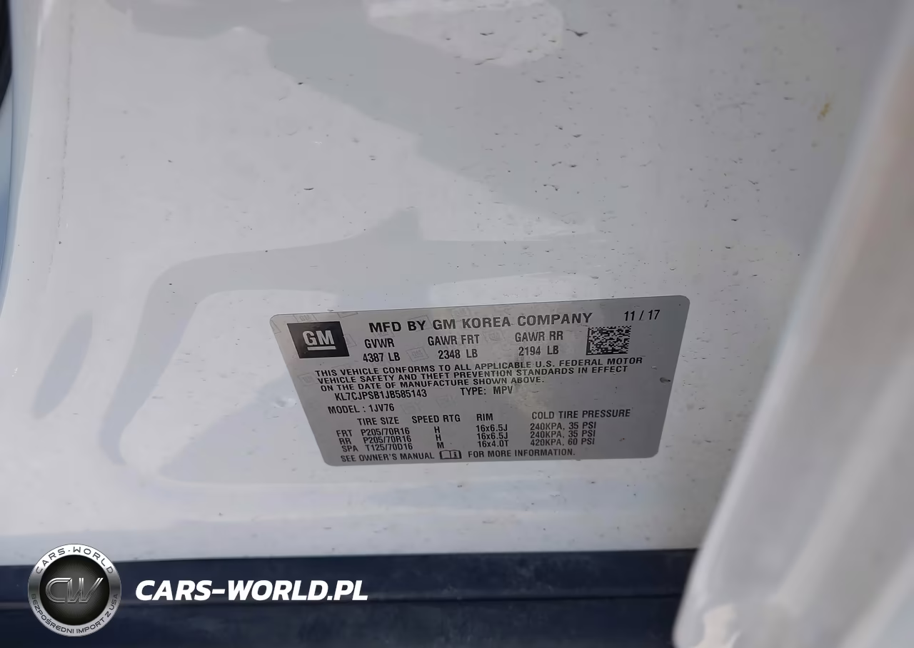 2018 Chevrolet Trax Lt VIN:KL7CJPSB1JB585143 - 9