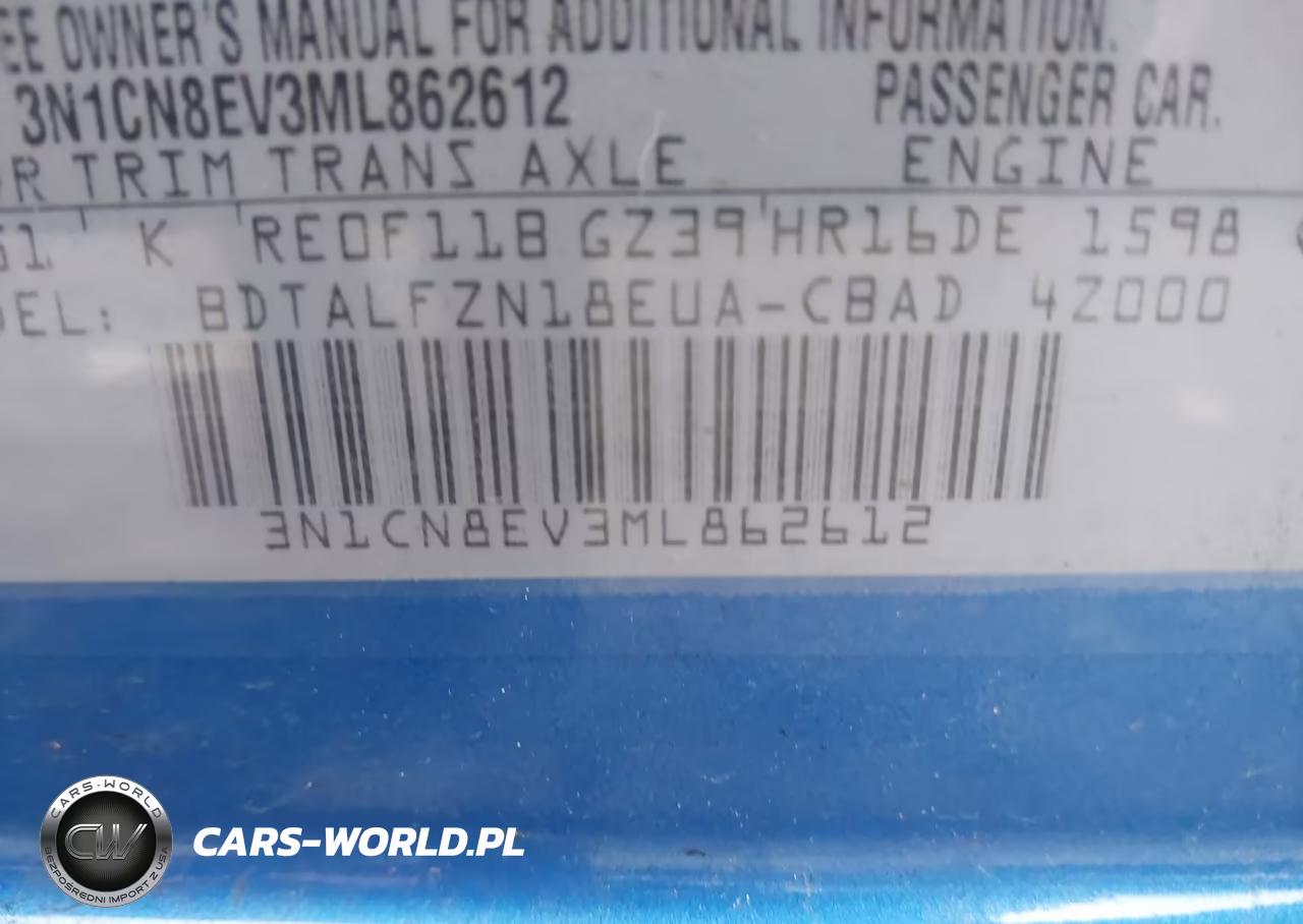 2021 Nissan Versa Sv Xtronic Cvt VIN:3N1CN8EV3ML862612 - 9