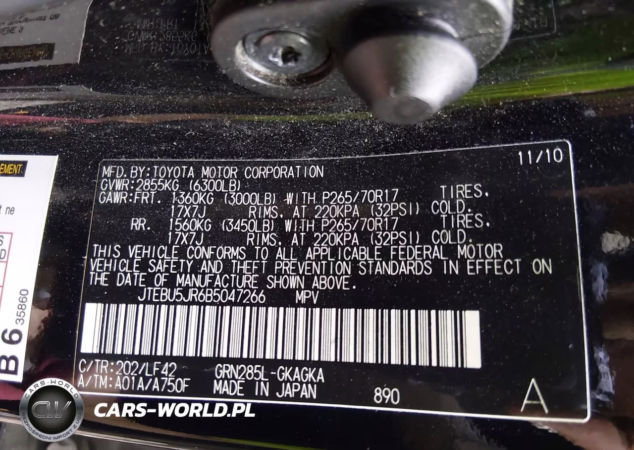 2011 Toyota 4Runner Sr5 V6 VIN:JTEBU5JR6B5047266 - 9