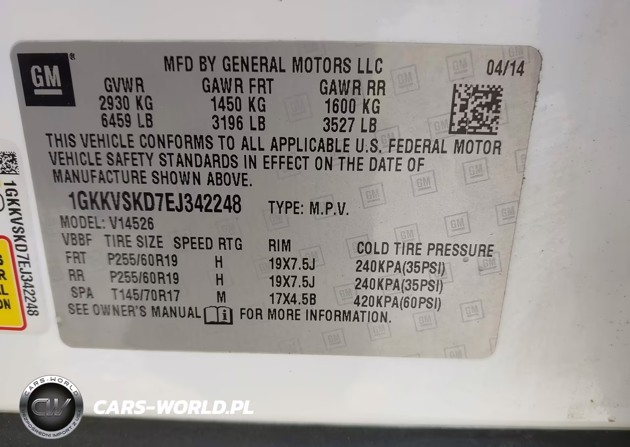 2014 GMC Acadia Slt-2 VIN:1GKKVSKD7EJ342248 - 9