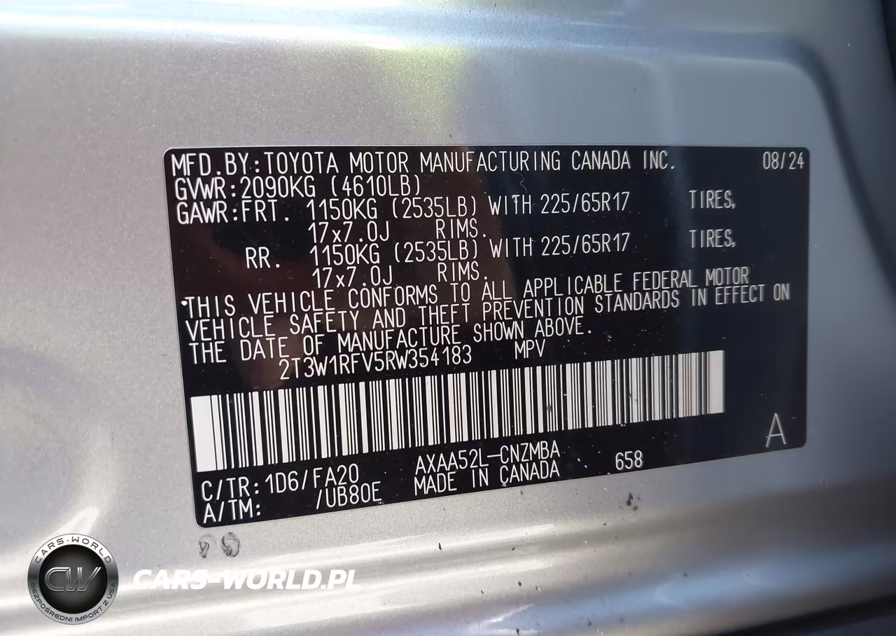 2024 Toyota Rav4 Xle VIN:2T3W1RFV5RW354183 - 9