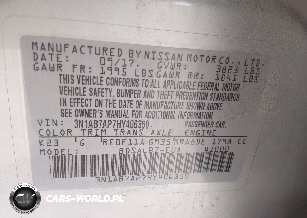 2017 Nissan Sentra S VIN:3N1AB7AP7HY406350 - 9