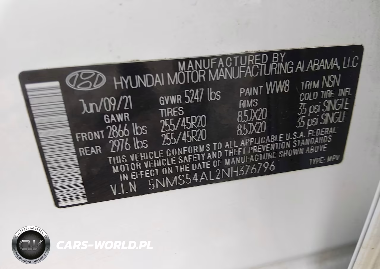 2022 Hyundai Santa Fe Calligraphy VIN:5NMS54AL2NH376796 - 9