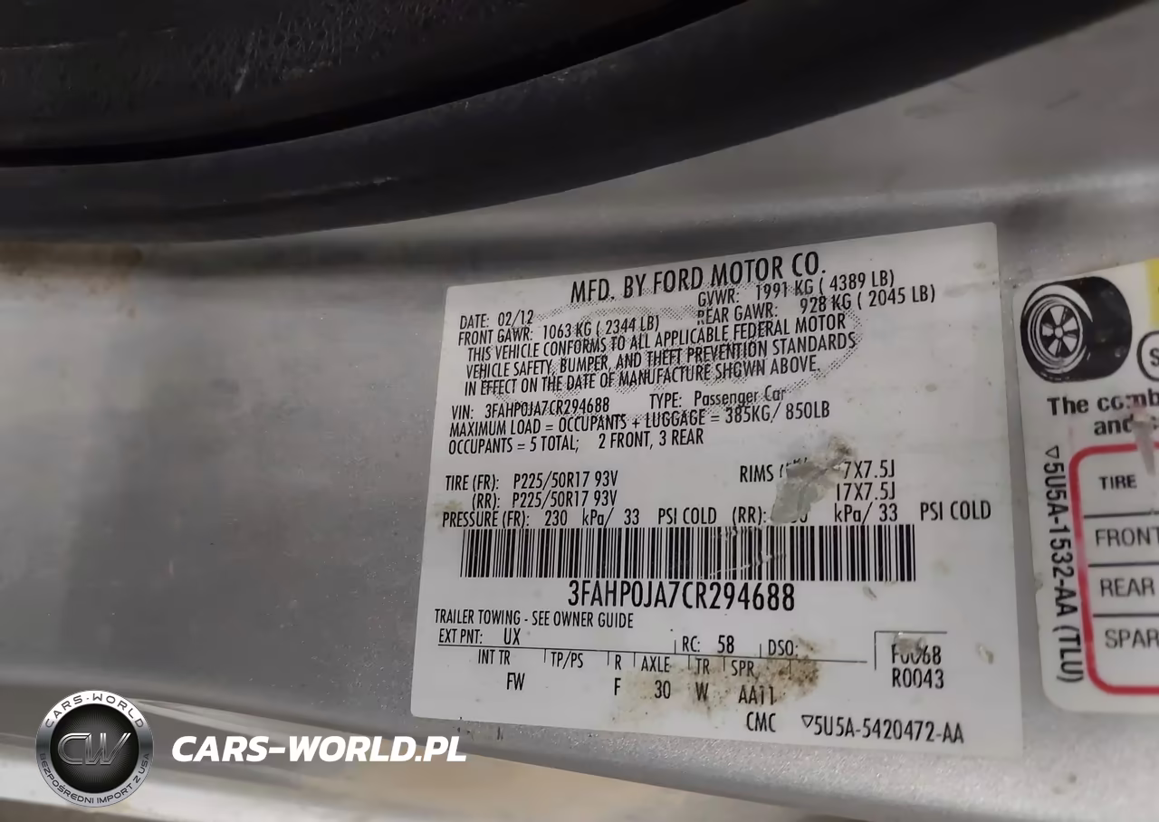 2012 Ford Fusion Sel VIN:3FAHP0JA7CR294688 - 9
