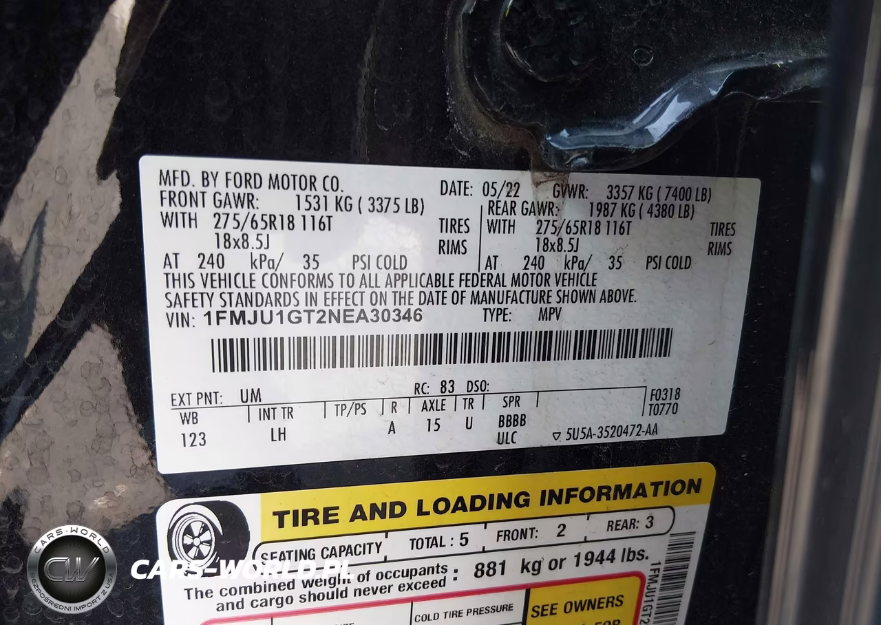 2022 Ford Expedition Xl VIN:1FMJU1GT2NEA30346 - 9