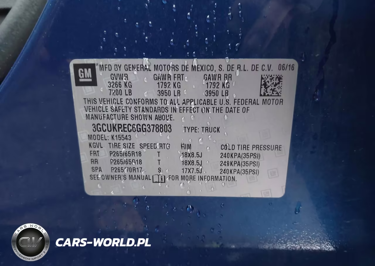 2016 Chevrolet Silverado 1500 2Lt VIN:3GCUKREC6GG378803 - 9