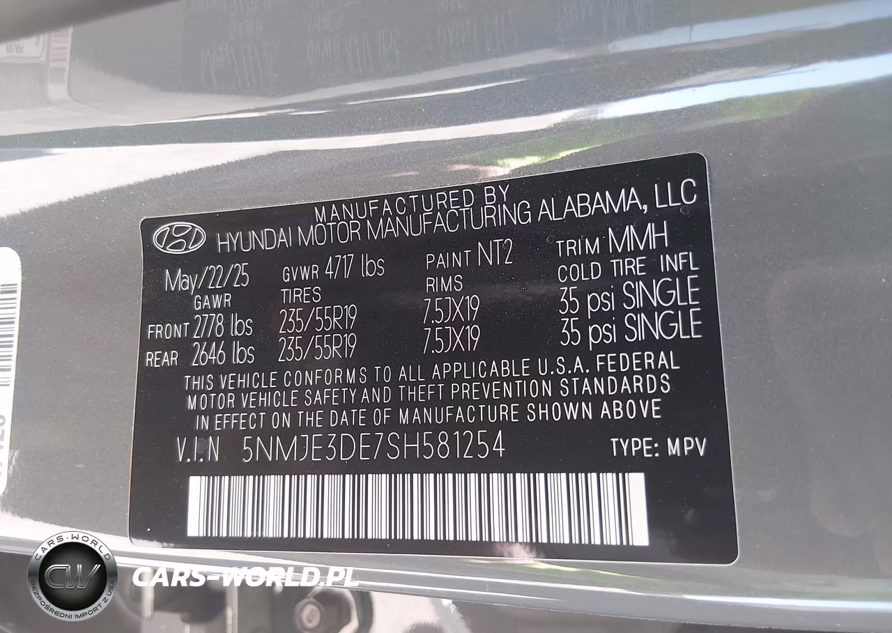 2025 Hyundai Tucson Limited VIN:5NMJE3DE7SH581254 - 9