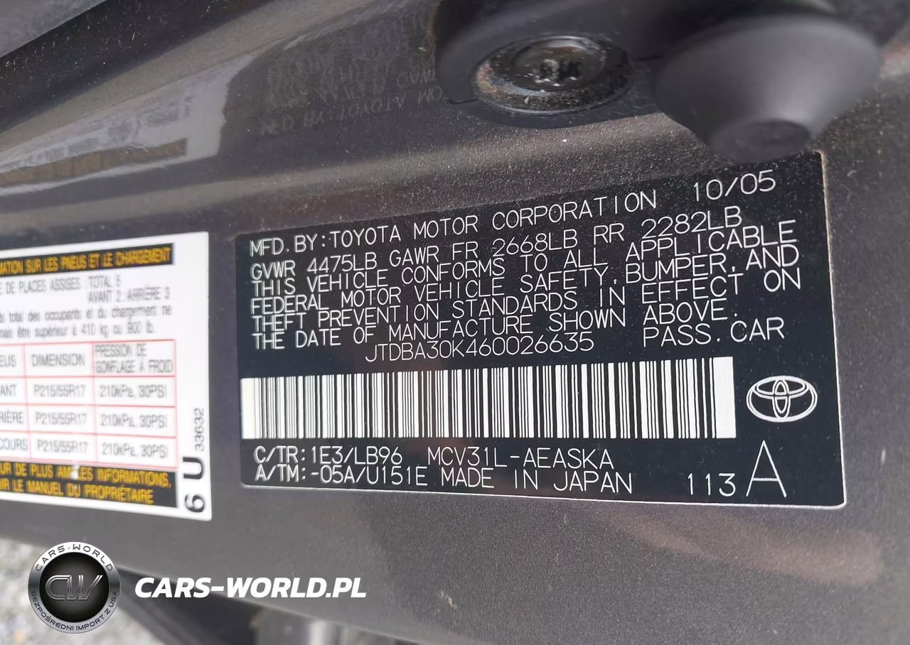2006 Toyota Camry Se V6 VIN:JTDBA30K460026635 - 9