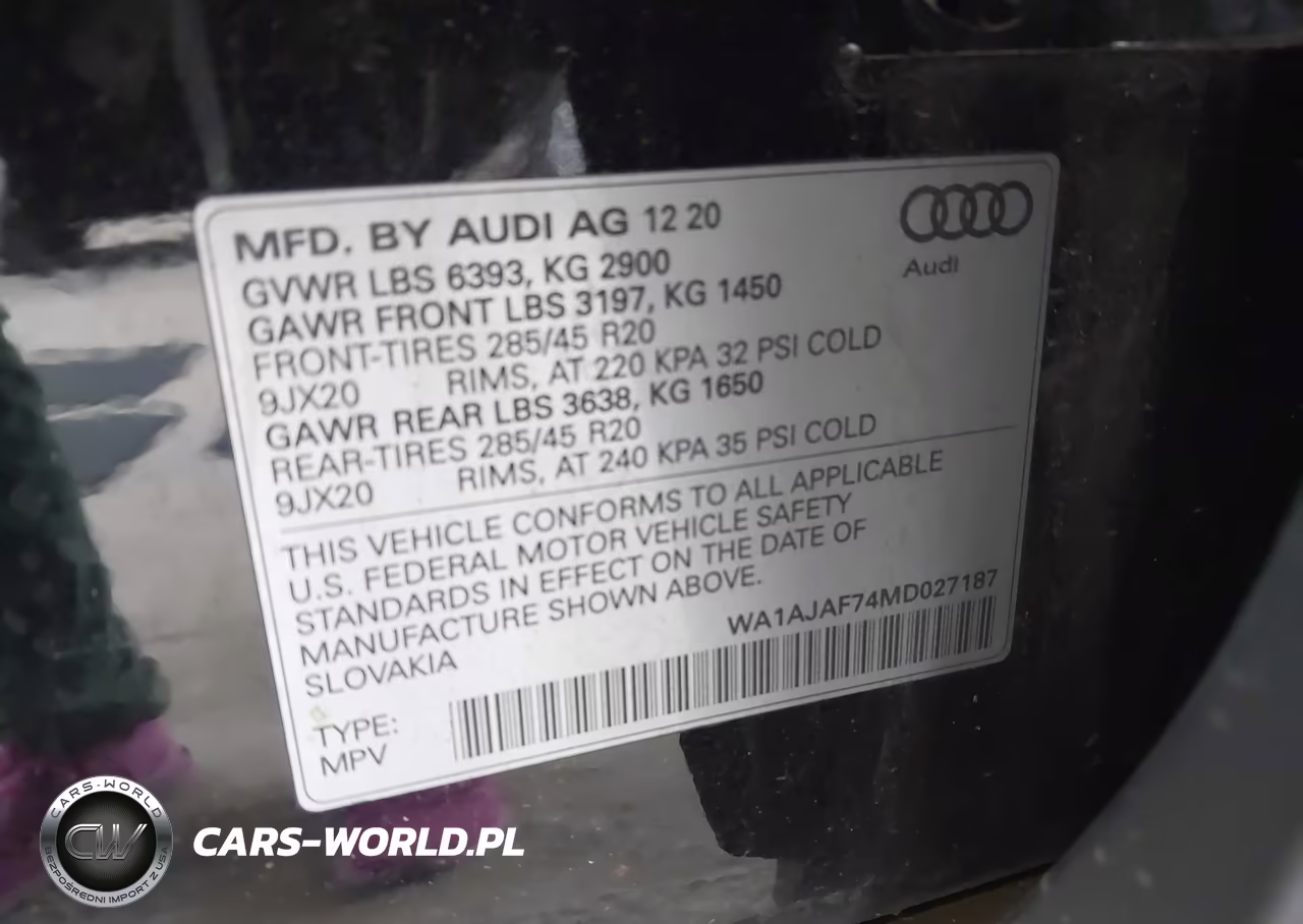 2021 Audi Q7 Premium 45 Tfsi Quattro Tiptronic VIN:WA1AJAF74MD027187 - 9