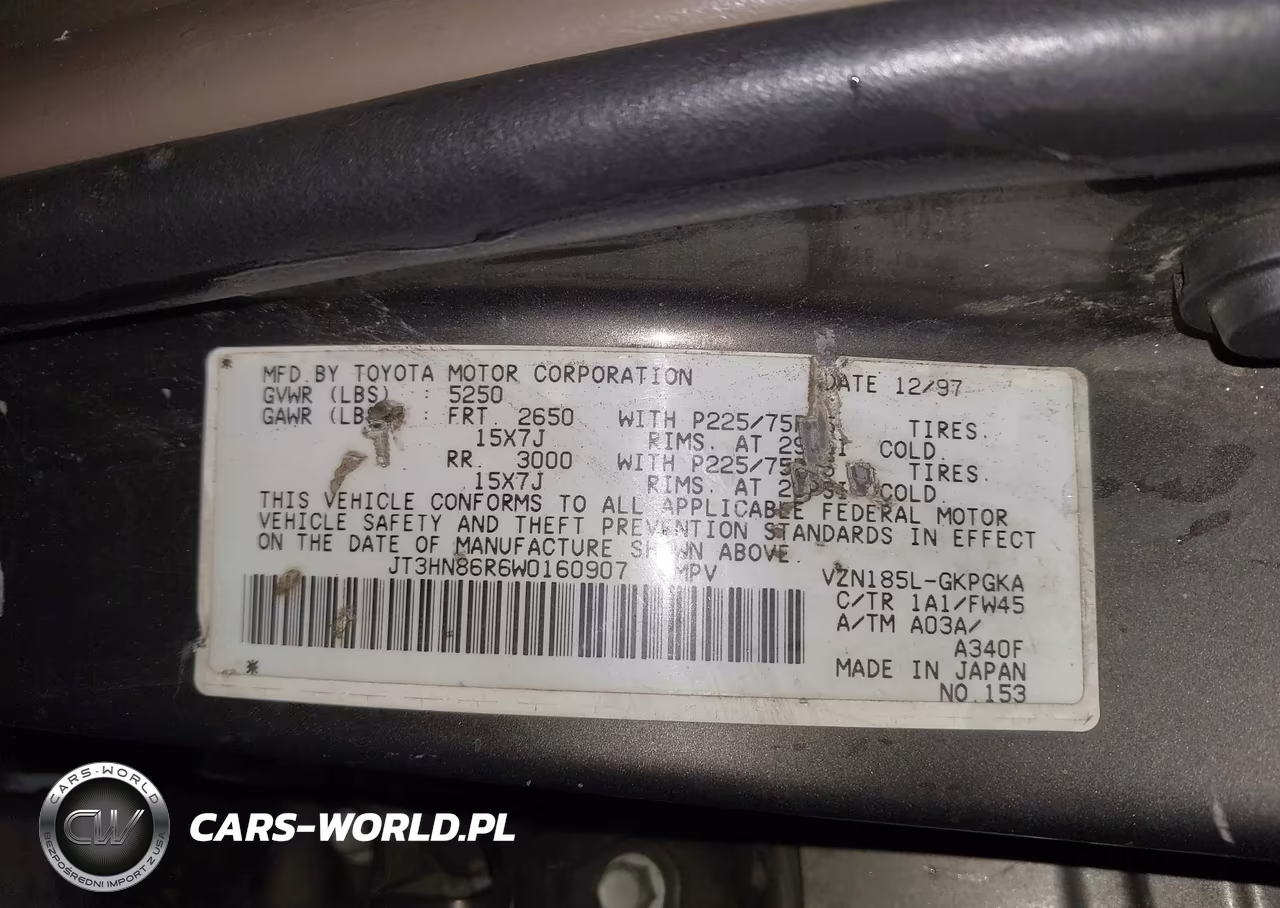 1998 Toyota 4Runner Sr5 V6 VIN:JT3HN86R6W0160907 - 9