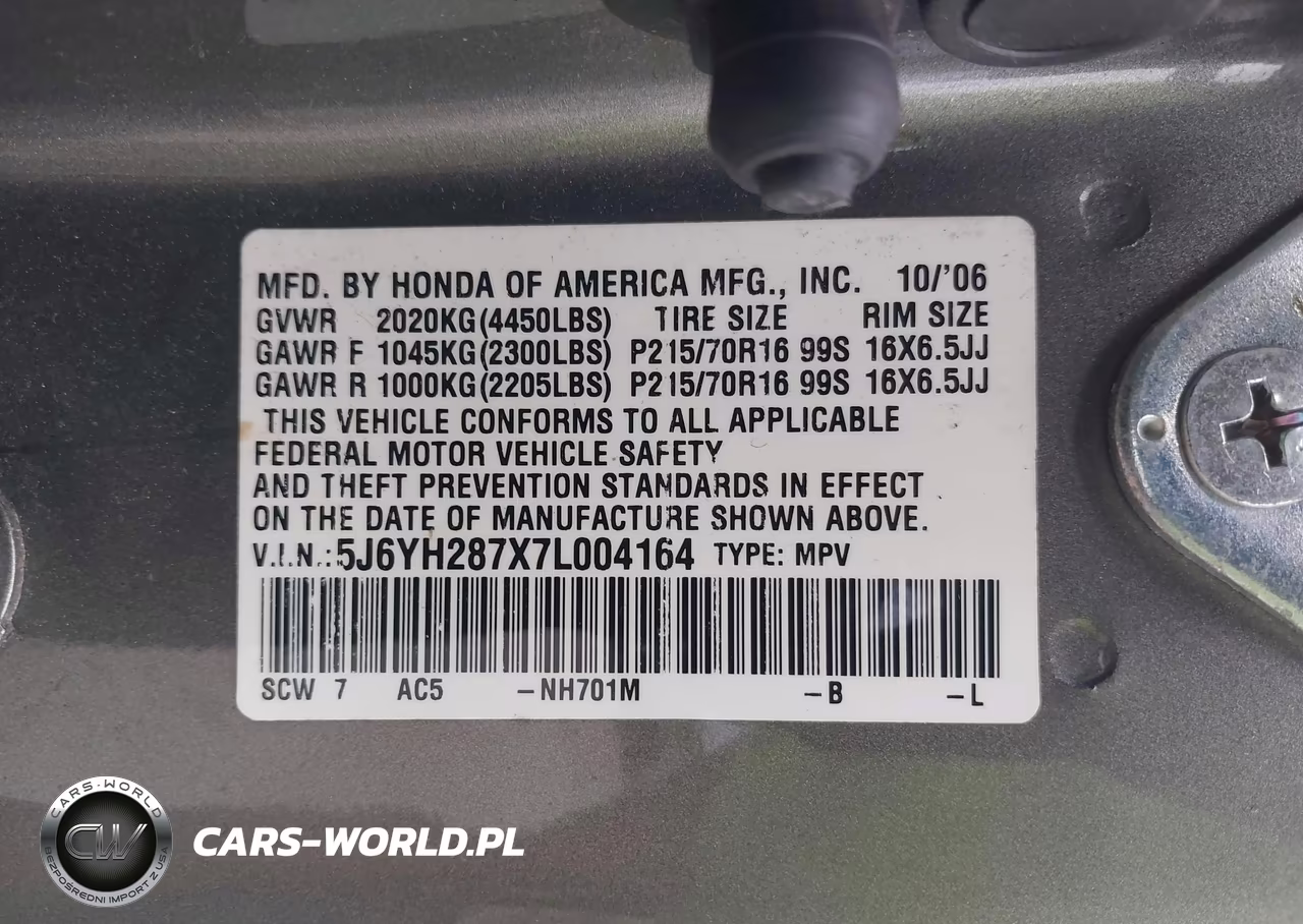 2007 Honda Element Ex VIN:5J6YH287X7L004164 - 9