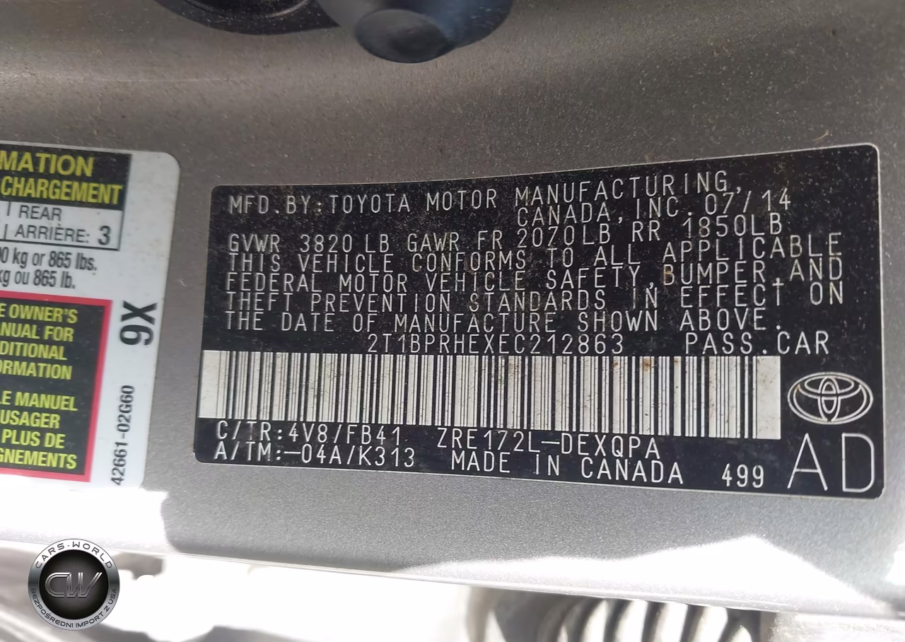 2014 Toyota Corolla Le Eco VIN:2T1BPRHEXEC212863 - 9