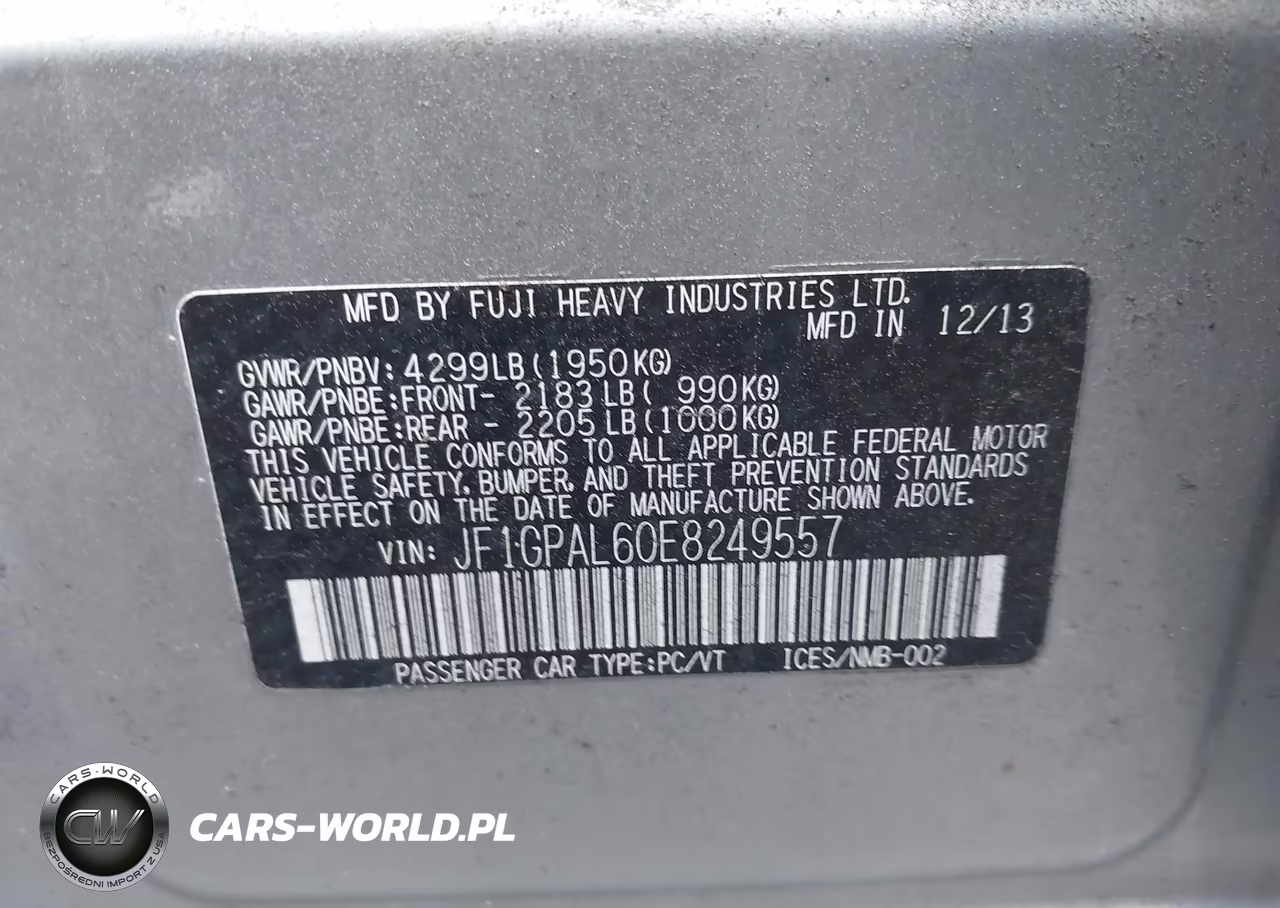 2014 Subaru Impreza 2.0I Sport Premium VIN:JF1GPAL60E8249557 - 9