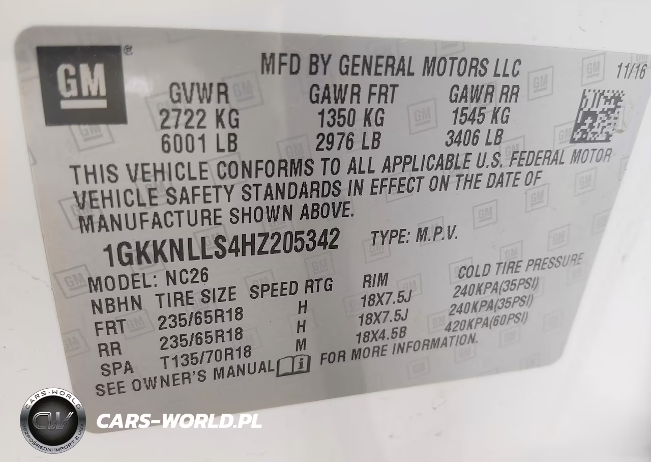 2017 GMC Acadia Sle-2 VIN:1GKKNLLS4HZ205342 - 9