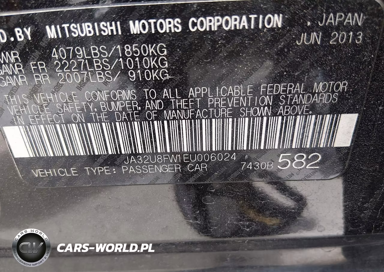 2014 Mitsubishi Lancer Gt VIN:JA32U8FW1EU006024 - 9